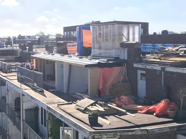 Werk op het dak